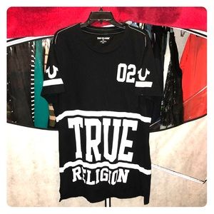 Men’s long Tee True Religion black & white